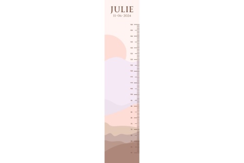 Roze landschap eigen naam - Groeimeter