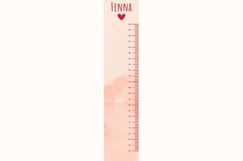 Hartje met eigen naam - Groeimeter