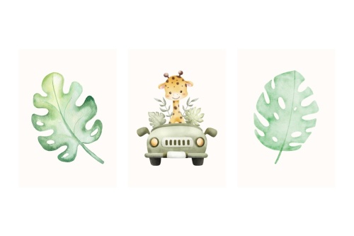 Op safari - Posterset 