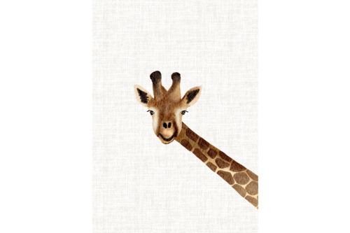 Nieuwsgierige Giraffe - Poster 