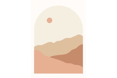 Pink landscape - Poster 