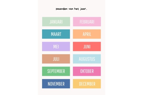 Maanden van het jaar - Poster 