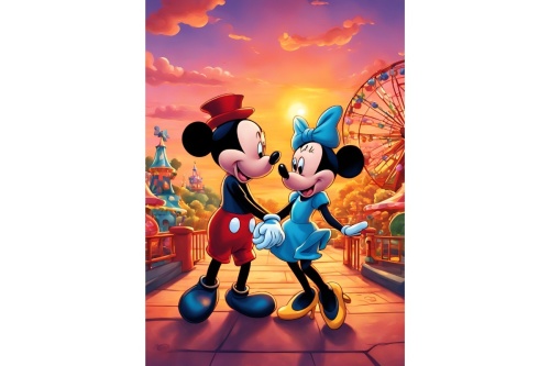 Mickey en Minnie mouse - Poster 