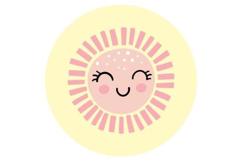 Happy sun - Muurcirkel