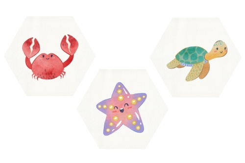 Waterdieren set - Hexagon 